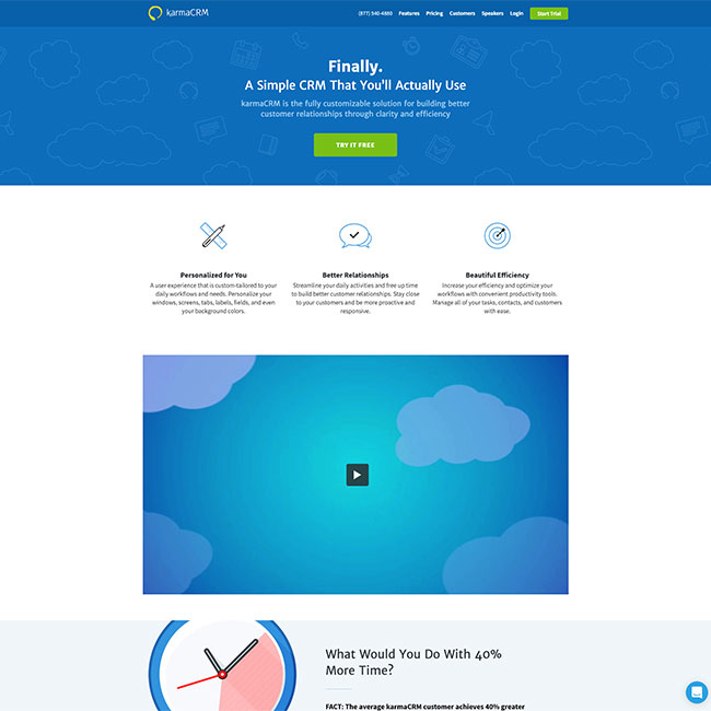 karmaCRM - Web Based Small Business CRM Software